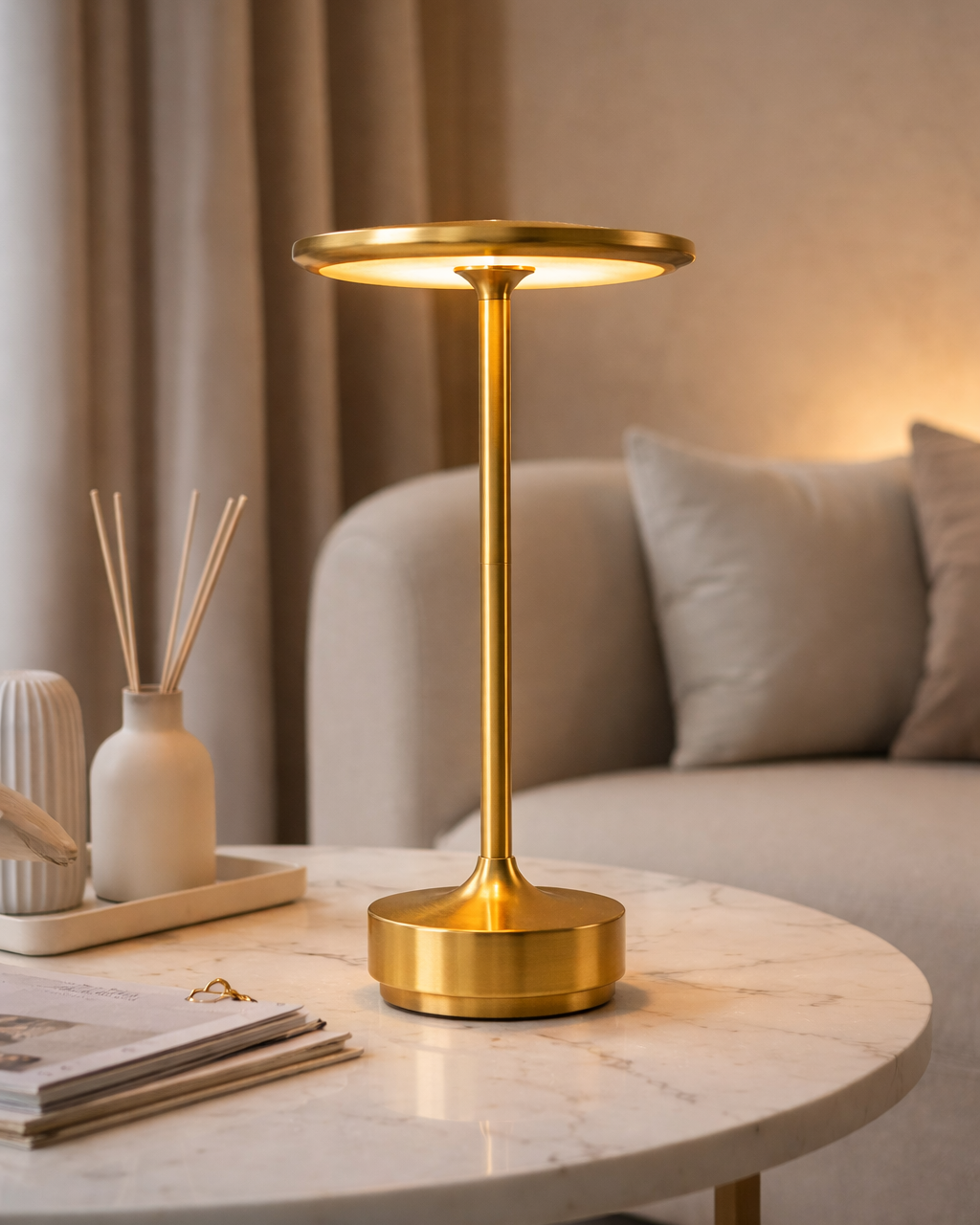 Zentito® META Pro – Cordless Minimalist Metal Desk Lamp